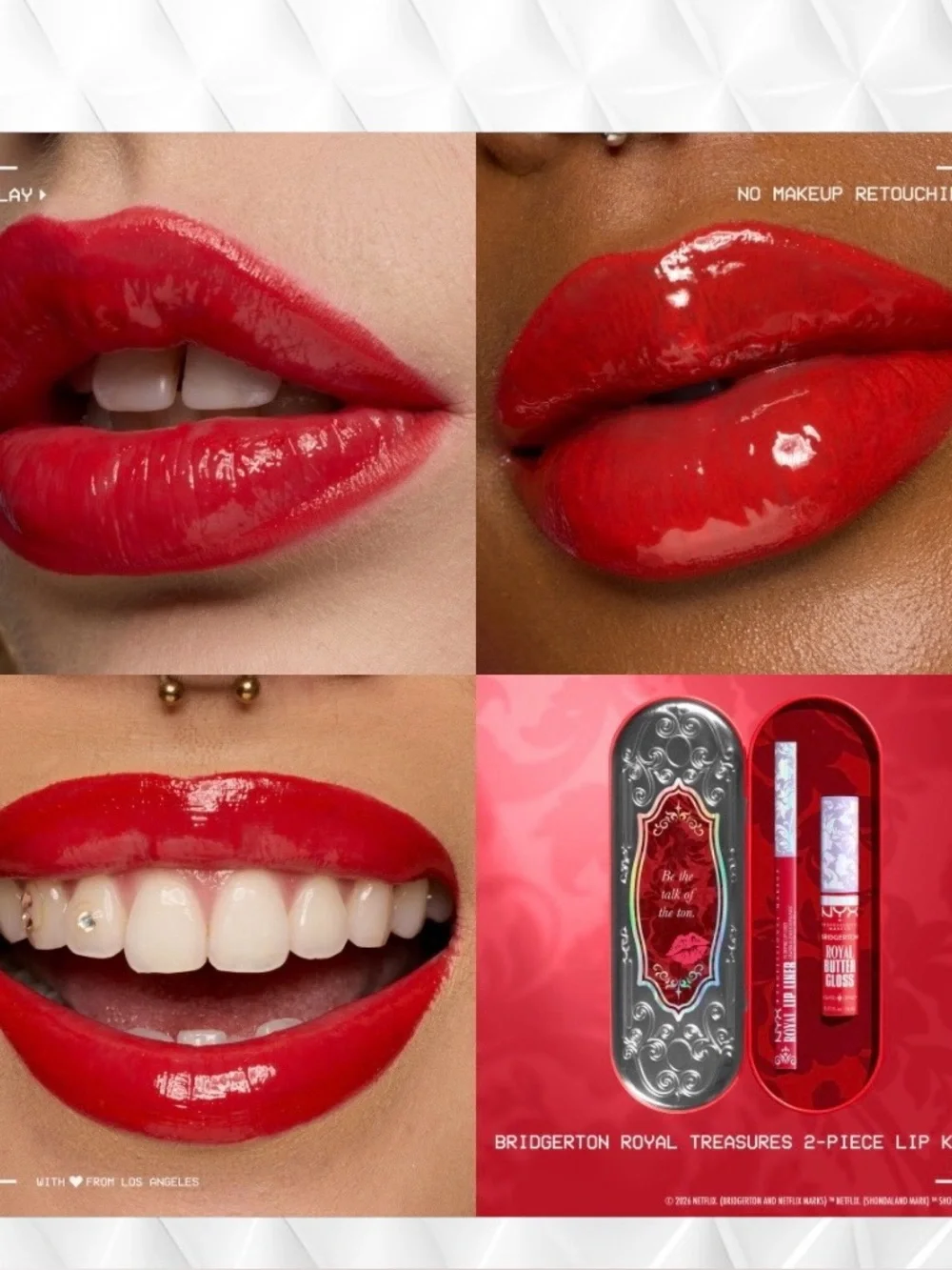 NYX Bridgerton Lip Kit & Decorative Tin
